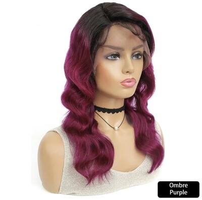 Miggy - Wig - Magenta Ombre Remy Hair Lace Front 