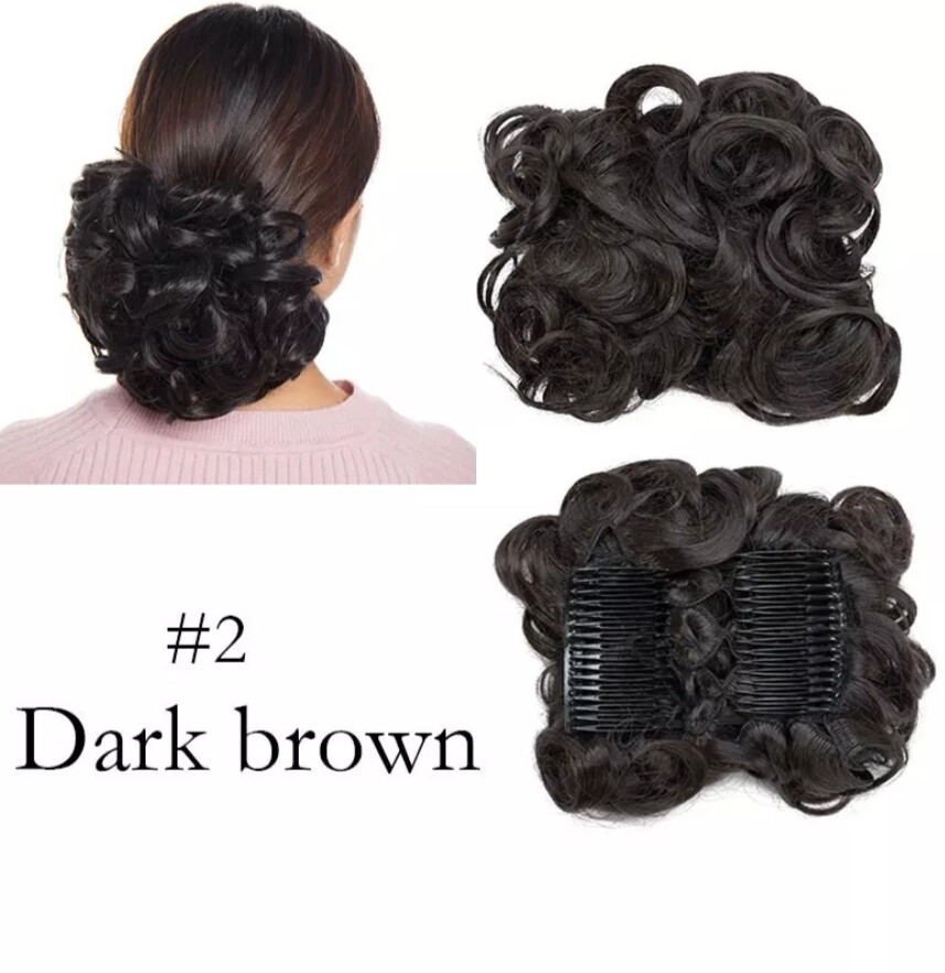 CURLY SYNTHETIC HAIR BUN