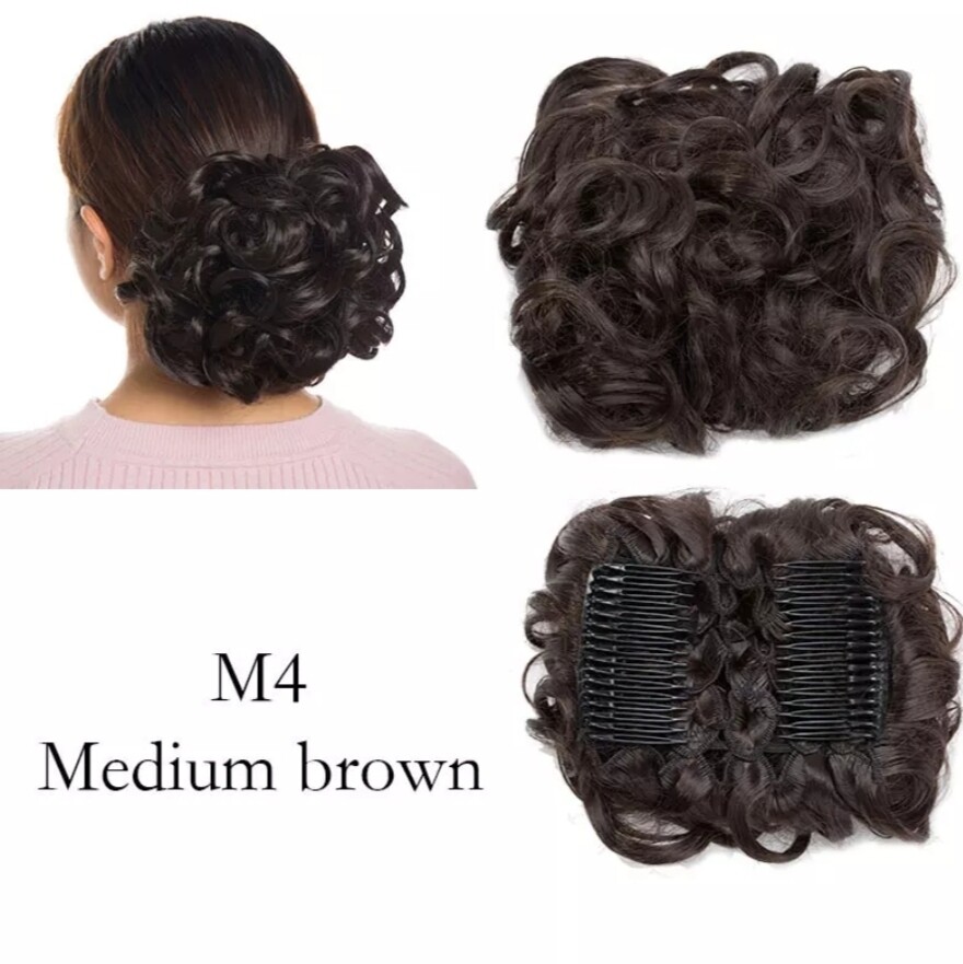 CURLY SYNTHETIC HAIR BUN