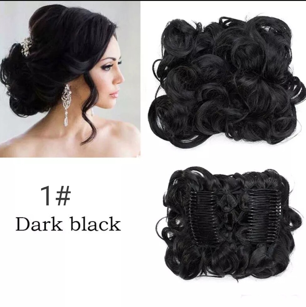 CURLY SYNTHETIC HAIR BUN
