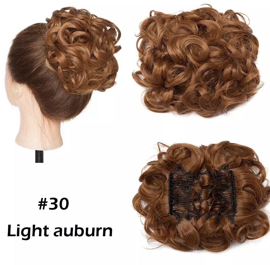 CURLY SYNTHETIC HAIR BUN