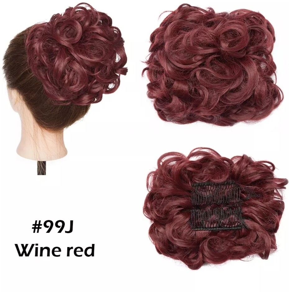 CURLY SYNTHETIC HAIR BUN