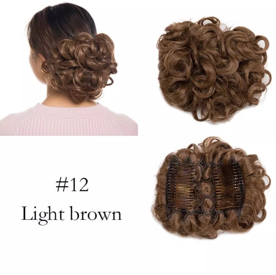 CURLY SYNTHETIC HAIR BUN
