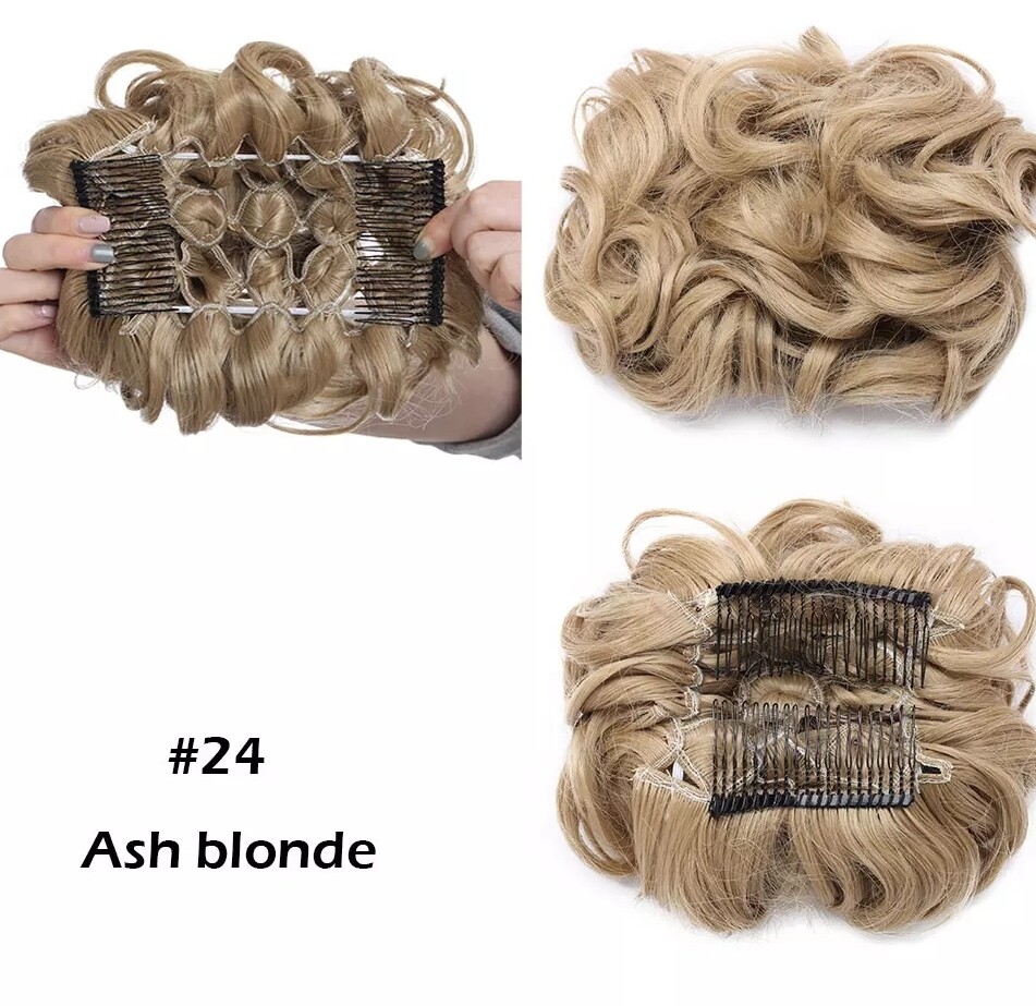 CURLY SYNTHETIC HAIR BUN