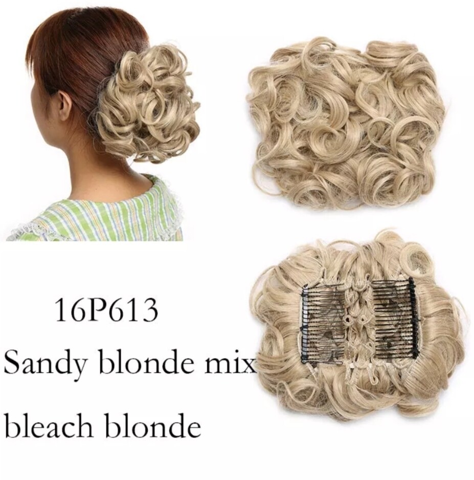 CURLY SYNTHETIC HAIR BUN