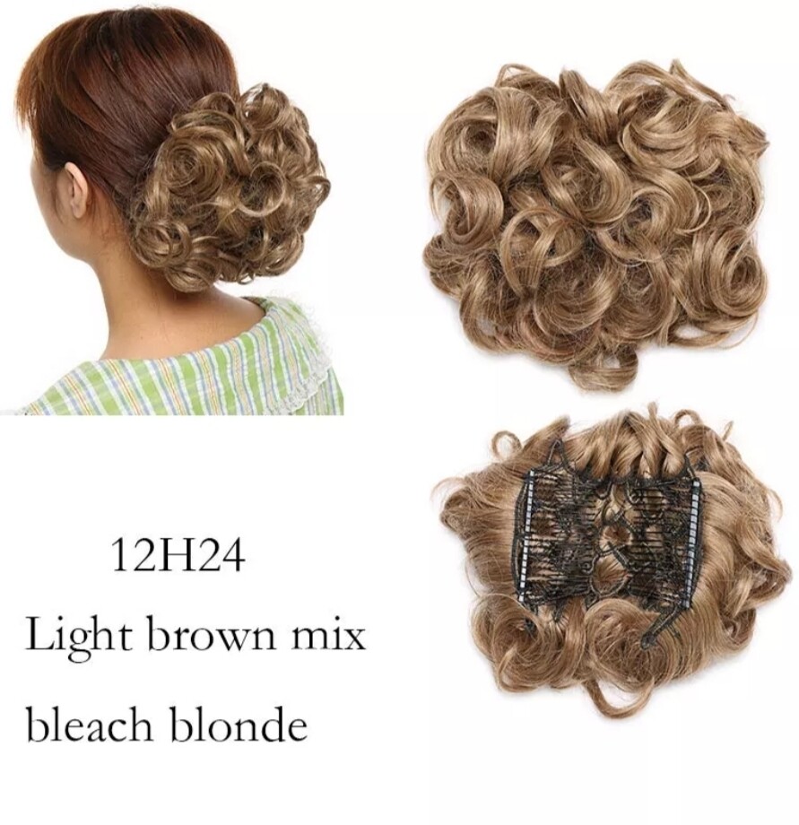 CURLY SYNTHETIC HAIR BUN