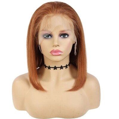 Ginger Human Hair 13x4 Lace Front Bob 12"