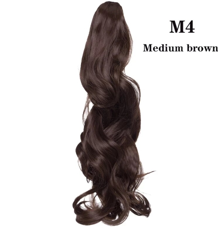 CLAW ON PONYTAIL EXTENSION BODY WAVE SYNTHETIC HAIR 26&quot;