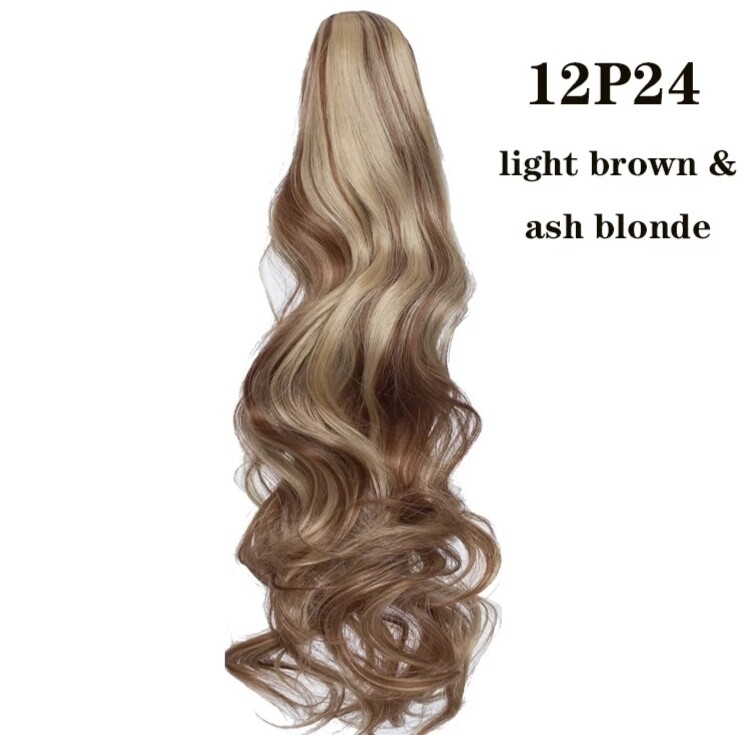 CLAW ON PONYTAIL EXTENSION BODY WAVE SYNTHETIC HAIR 26&quot;