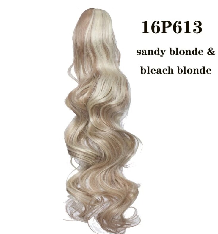 CLAW ON PONYTAIL EXTENSION BODY WAVE SYNTHETIC HAIR 26&quot;