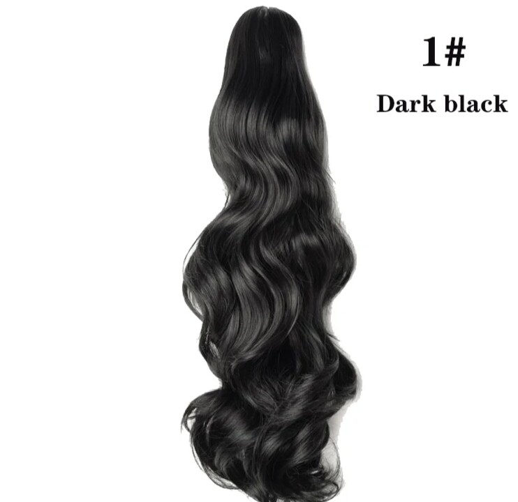 CLAW ON PONYTAIL EXTENSION BODY WAVE SYNTHETIC HAIR 26&quot;