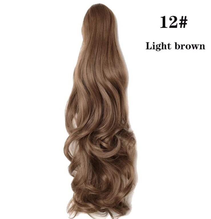 CLAW ON PONYTAIL EXTENSION BODY WAVE SYNTHETIC HAIR 26&quot;