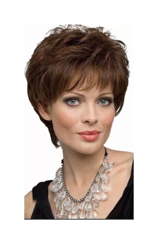 Gwen Wig | Auburn Brown Human Hair Blend