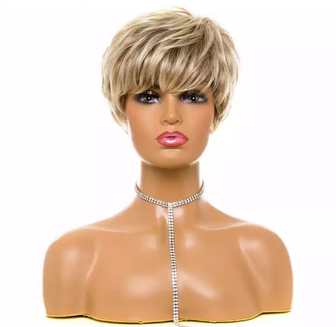 Blonde Highlights Pixie Cut