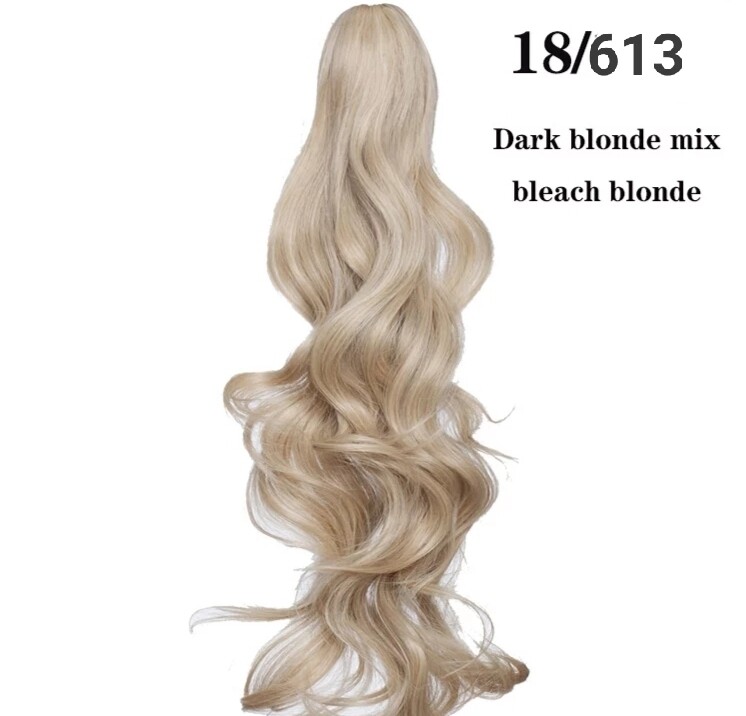 CLAW ON PONYTAIL EXTENSION BODY WAVE SYNTHETIC HAIR 26&quot;