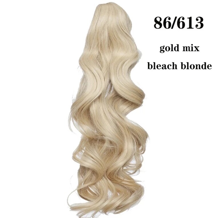CLAW ON PONYTAIL EXTENSION BODY WAVE SYNTHETIC HAIR 26&quot;