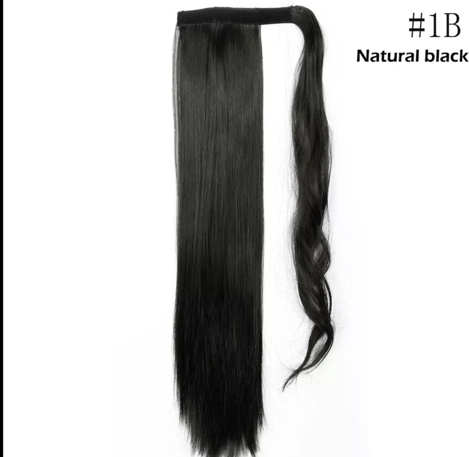 CLIP ON PONYTAIL EXTENSION STRAIGHT SYNTHETIC HAIR 24&quot;