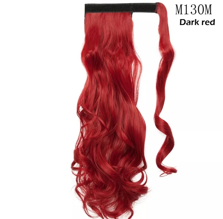 CLIP ON PONYTAIL EXTENSION BODY WAVE SYNTHETIC HAIR 26&quot;
