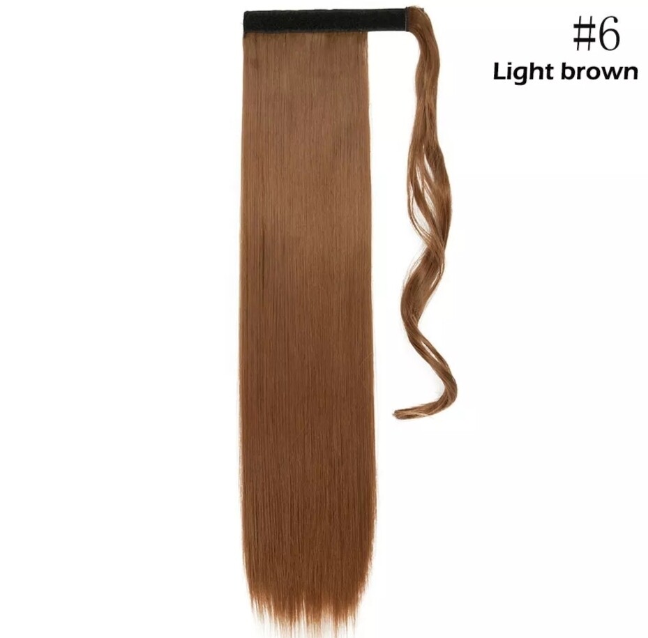 CLIP ON PONYTAIL EXTENSION STRAIGHT SYNTHETIC HAIR 24&quot;