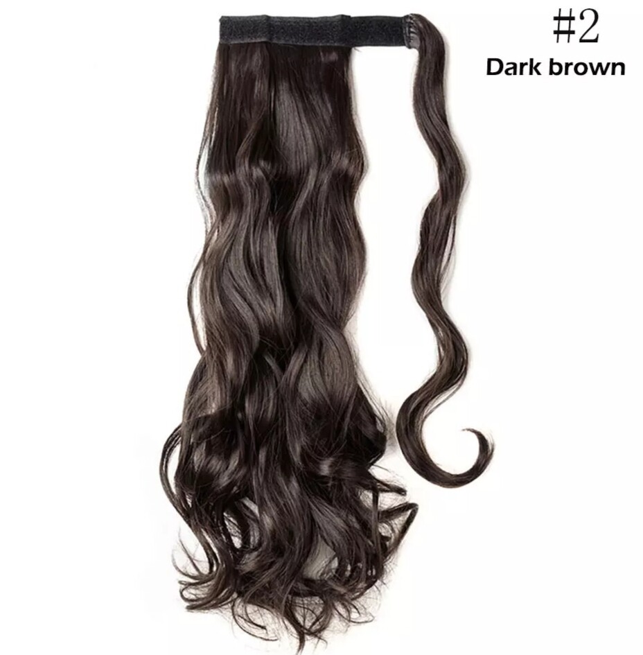 CLIP ON PONYTAIL EXTENSION BODY WAVE SYNTHETIC HAIR 26&quot;