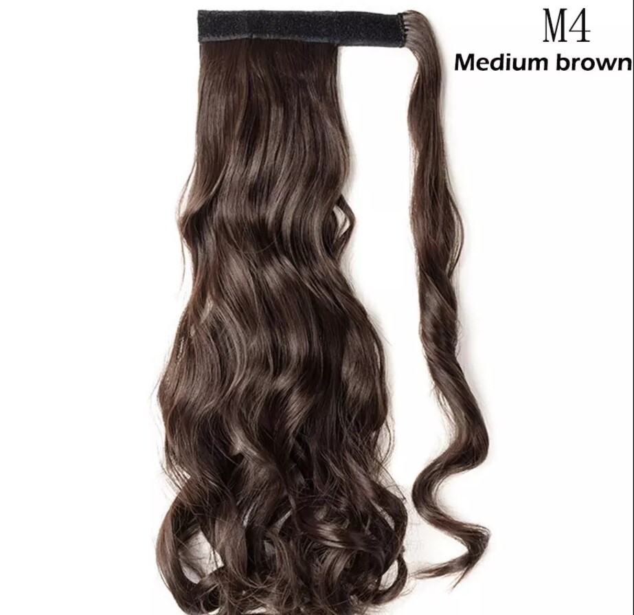 CLIP ON PONYTAIL EXTENSION BODY WAVE SYNTHETIC HAIR 26&quot;