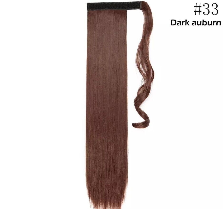 CLIP ON PONYTAIL EXTENSION STRAIGHT SYNTHETIC HAIR 24&quot;