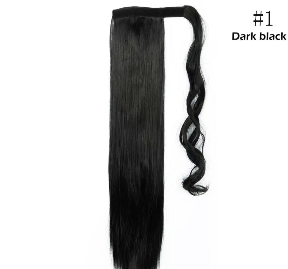 CLIP ON PONYTAIL EXTENSION STRAIGHT SYNTHETIC HAIR 24&quot;