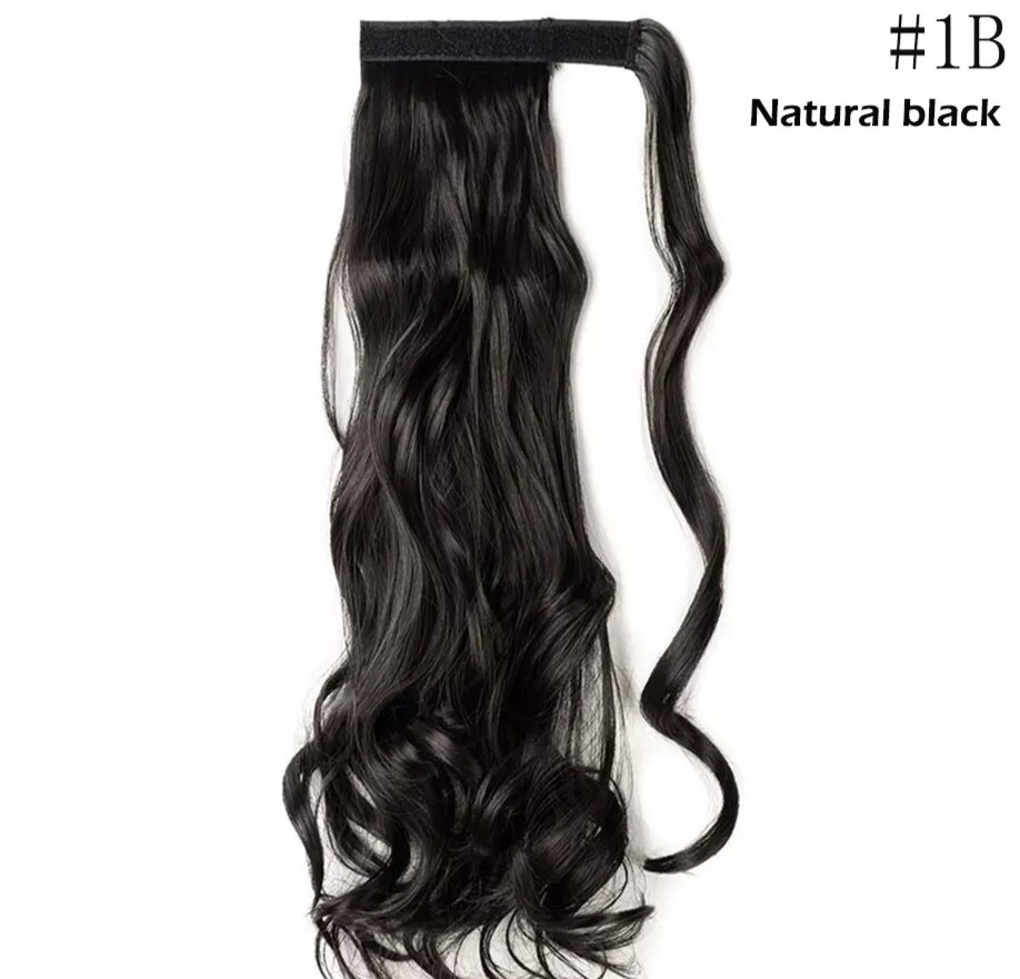 CLIP ON PONYTAIL EXTENSION BODY WAVE SYNTHETIC HAIR 26&quot;