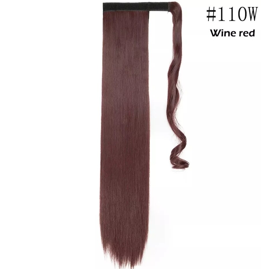 CLIP ON PONYTAIL EXTENSION STRAIGHT SYNTHETIC HAIR 24&quot;