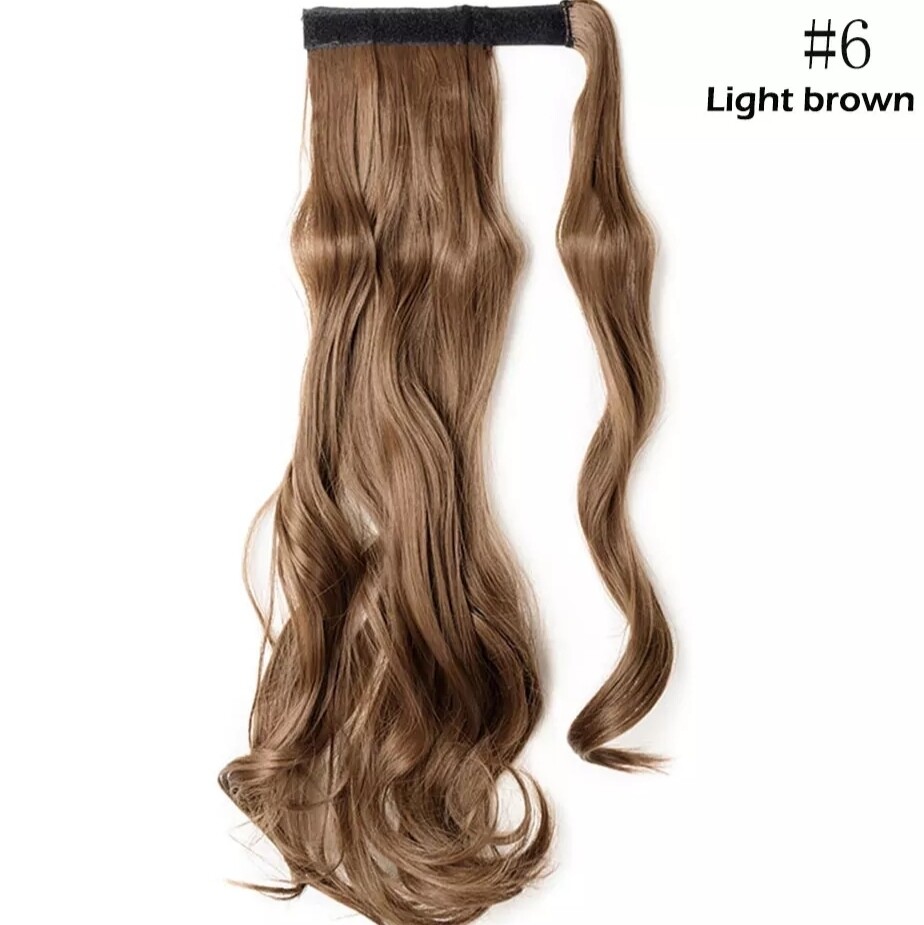 CLIP ON PONYTAIL EXTENSION BODY WAVE SYNTHETIC HAIR 26&quot;