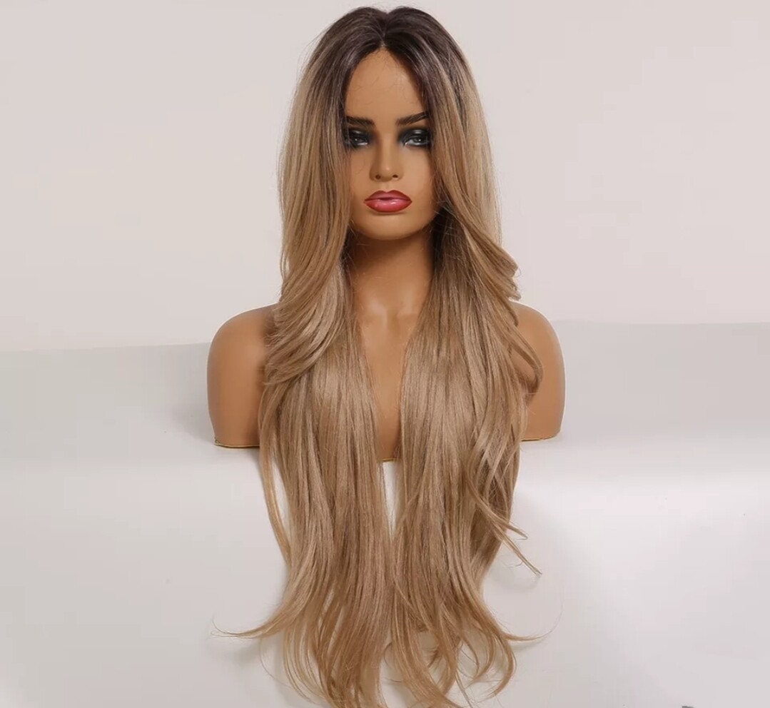 Remy Wig | Caramel Blonde Ombre Lace Front 