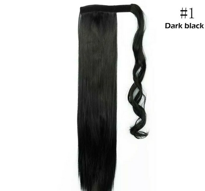 PONYTAIL EXTENSION CLIP ON STRAIGHT SYNTHETIC HAIR 34"