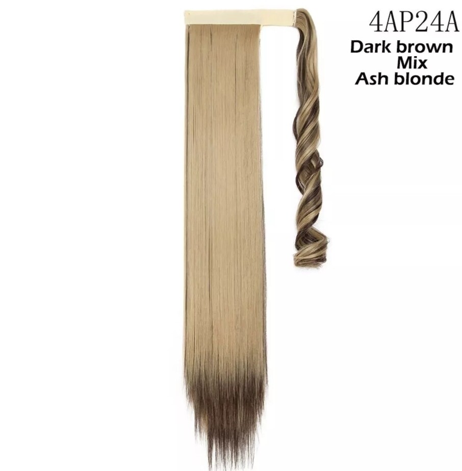 CLIP ON PONYTAIL EXTENSION STRAIGHT SYNTHETIC HAIR 24&quot;