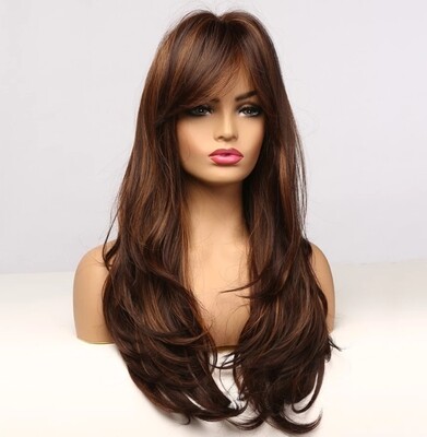 Tracey - Wig - Dark Brown with Highlights