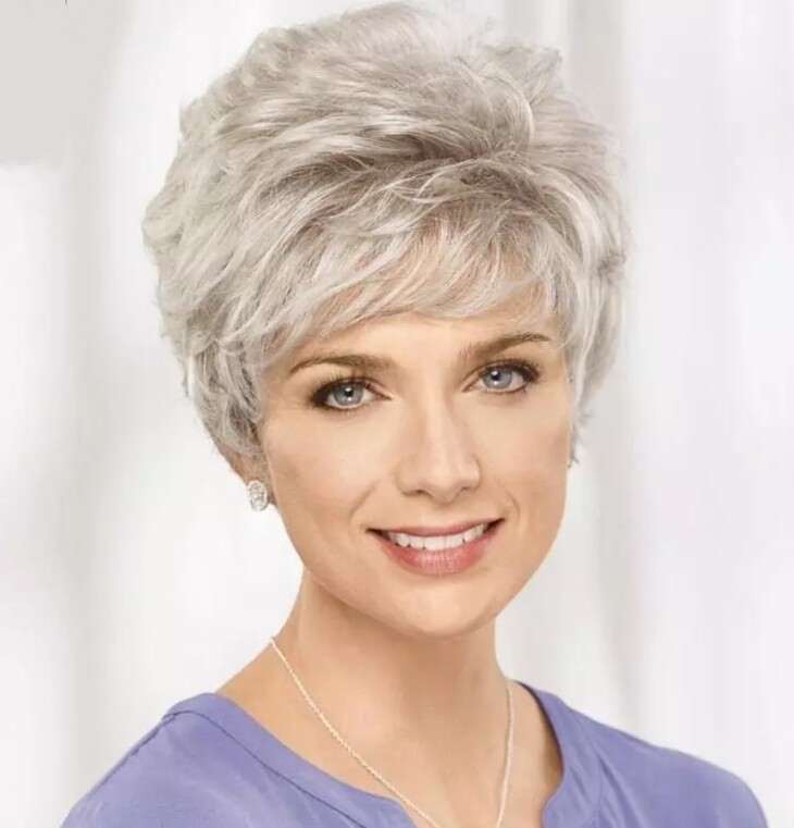 Wilma Wig | Ash Blonde Mix Human Hair Blend