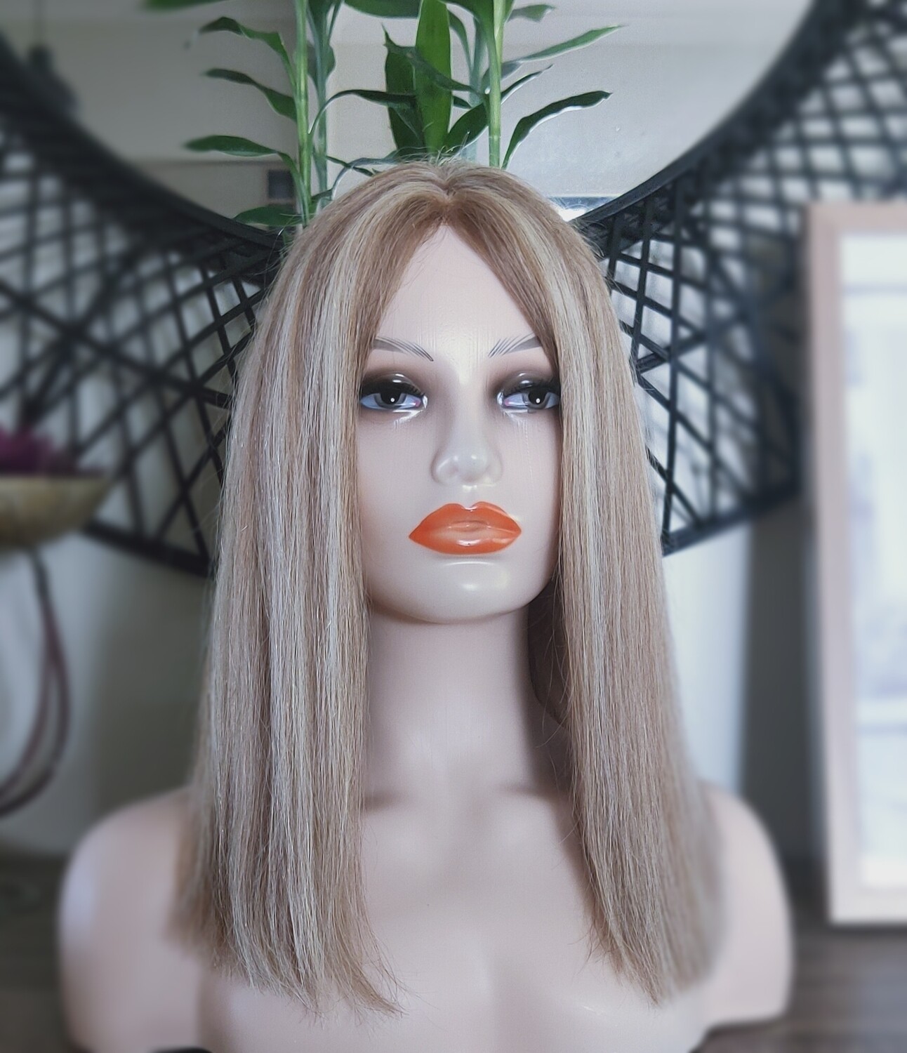 Blonde Foiled Human Hair 13x1 Lace Front 18"