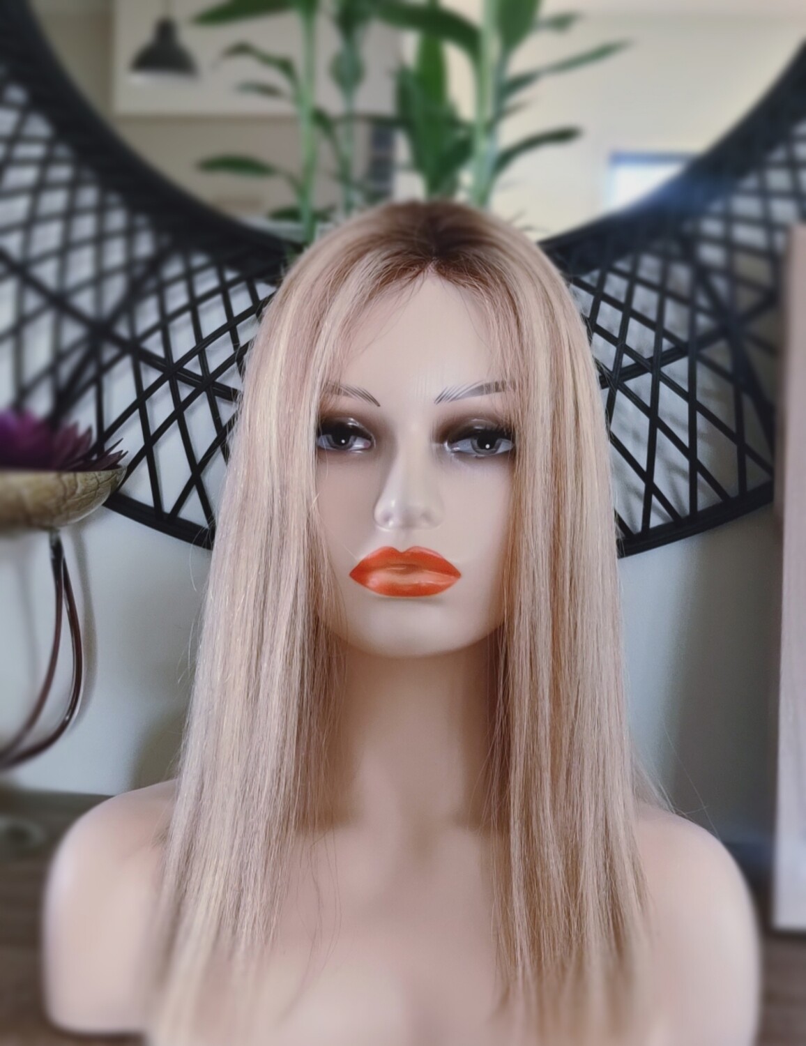 Blonde Foiled Ombre Human Hair 13x1 Lace Front 18"