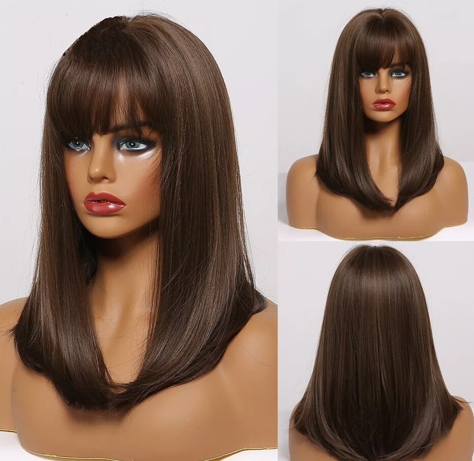 Shellie Wig | Coffee Brown with Highlights 