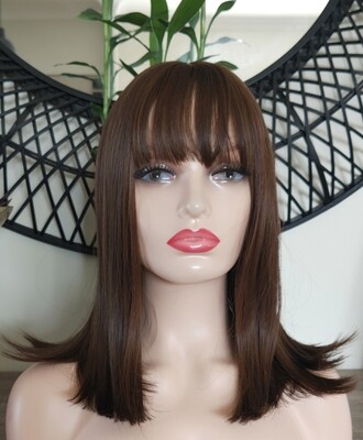 Shellie Wig | Coffee Brown with Highlights 