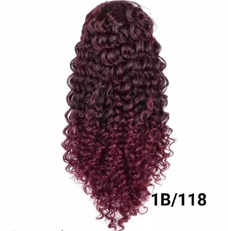 DRAWSTRING PONYTAIL EXTENSION CURLY SYNTHETIC HAIR 16&quot;