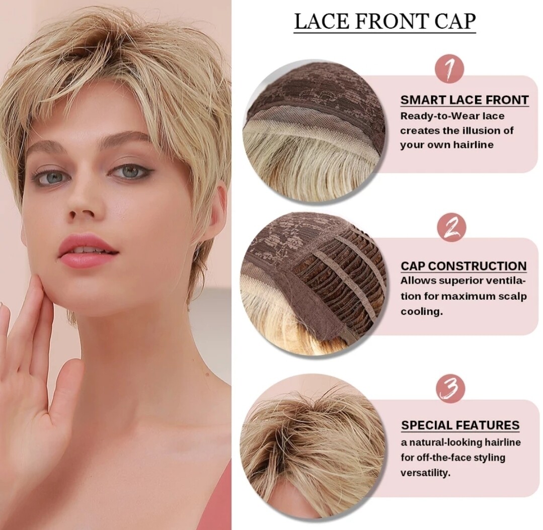 Fran Wig | Light Blonde Ombre Human Hair Blend Lace Front