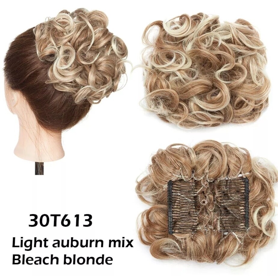 CURLY SYNTHETIC HAIR BUN