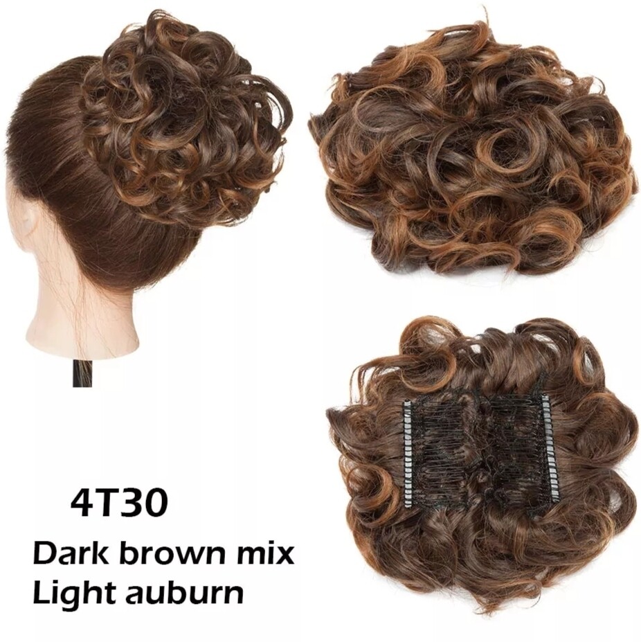 CURLY SYNTHETIC HAIR BUN