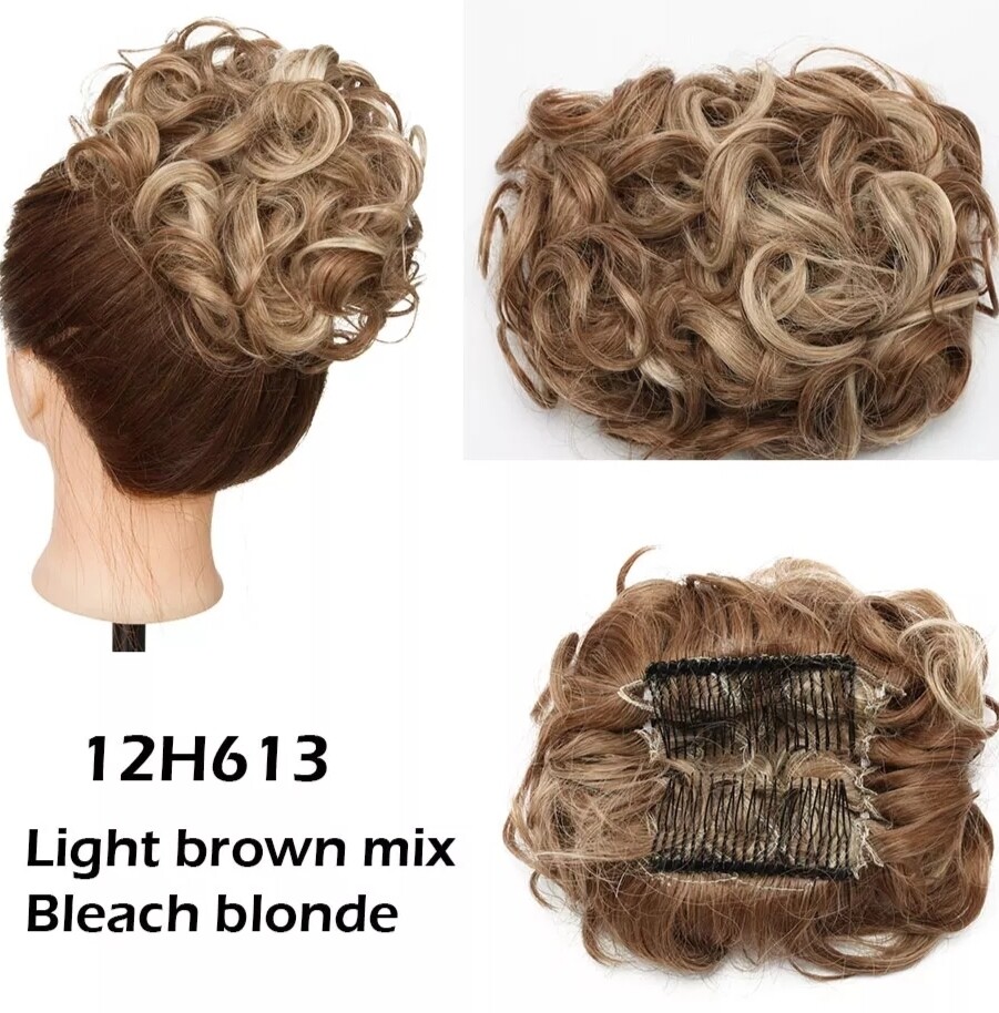 CURLY SYNTHETIC HAIR BUN
