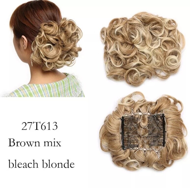 CURLY SYNTHETIC HAIR BUN