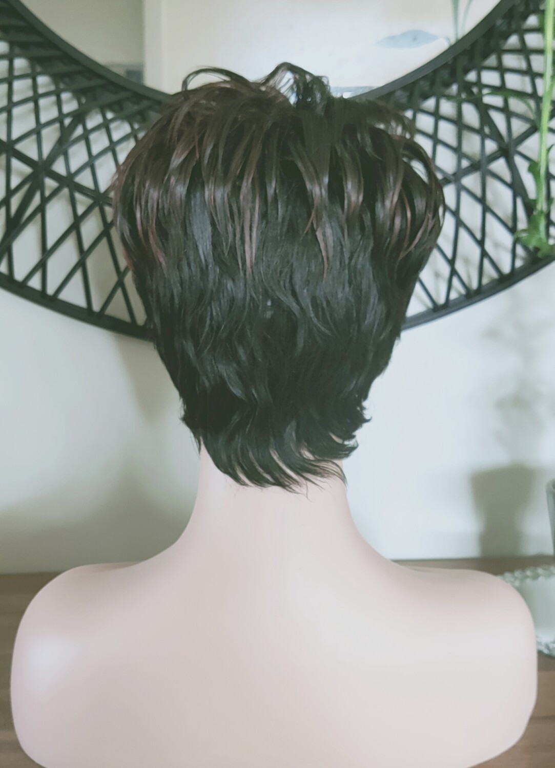 Kim Wig | Black Auburn Highlights Human Hair