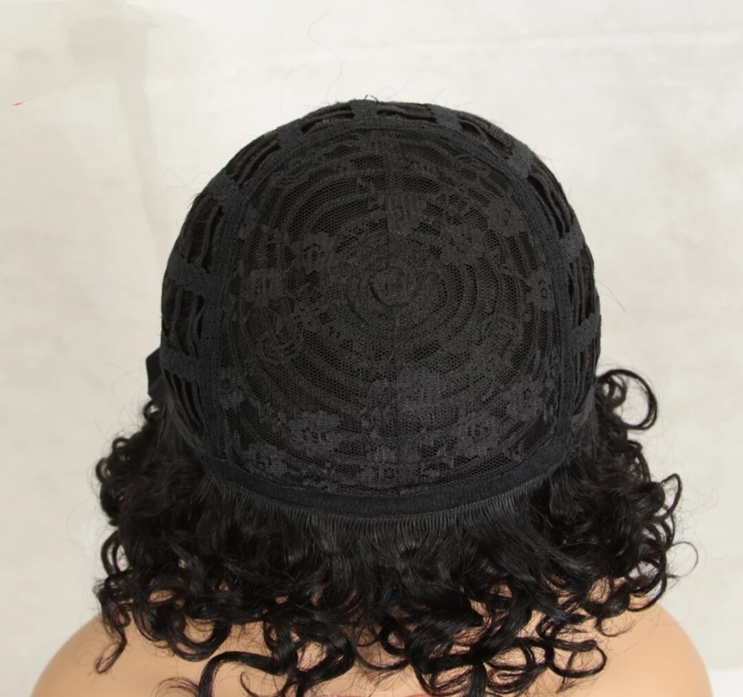 Kim Wig | Black Auburn Highlights Human Hair