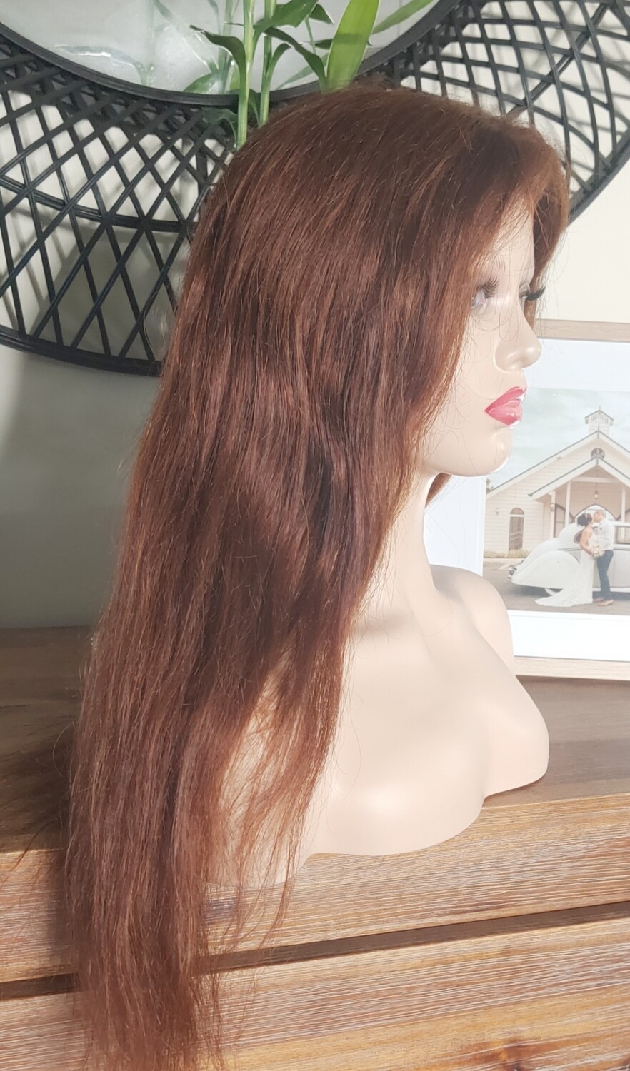 Rhonda Wig | Auburn Human Hair Lace Front 