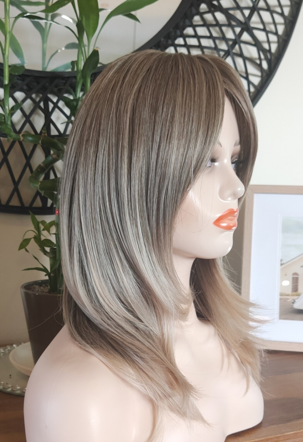 Gina Wig | Grey Blonde Balayage Layered