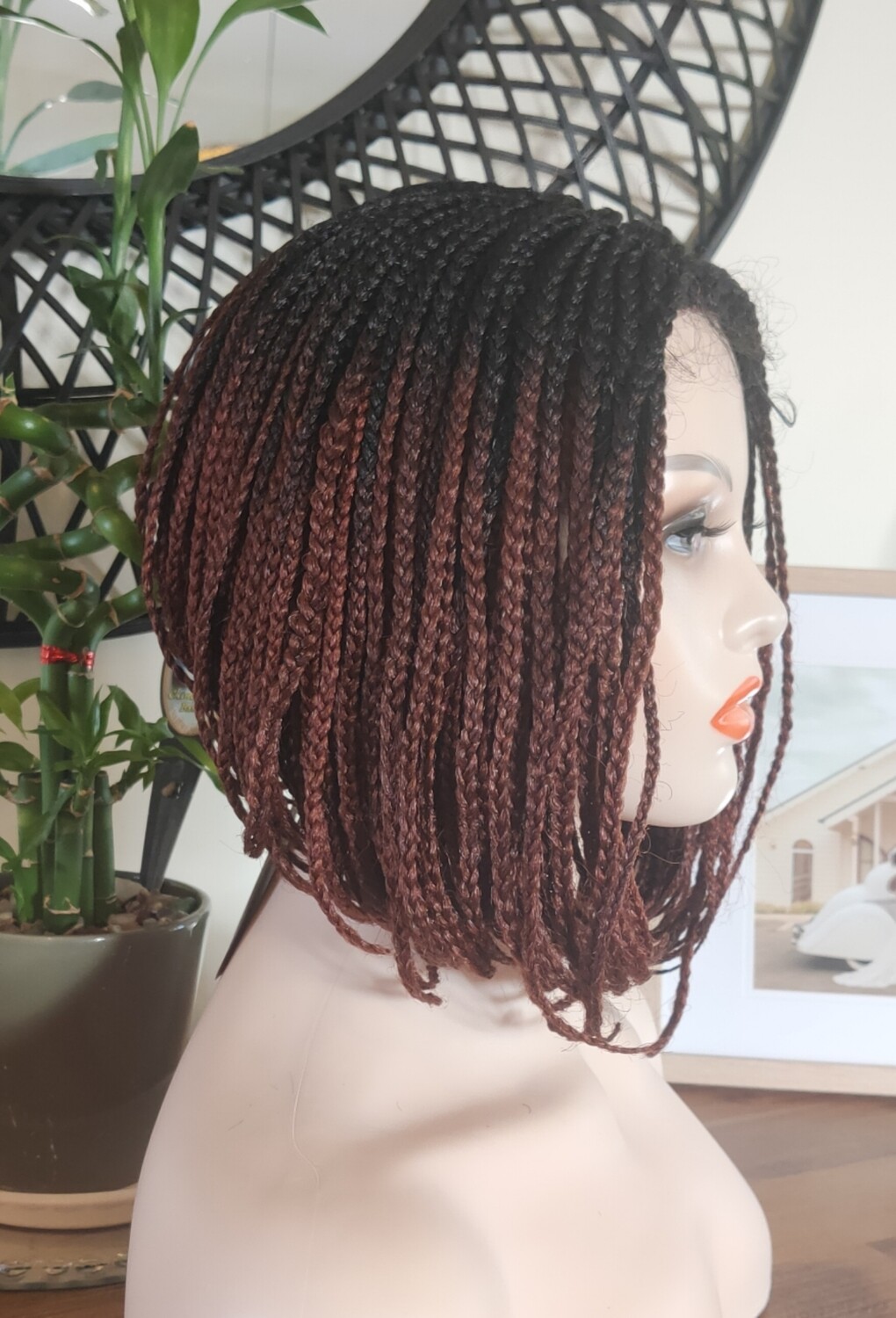 Emity - Wig - Ombre Box Braid Lace Front Bobs